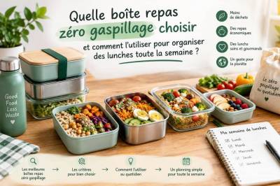 Quelle boîte repas zéro gaspillage choisir et comment l'utiliser pour organiser des lunches toute la semaine