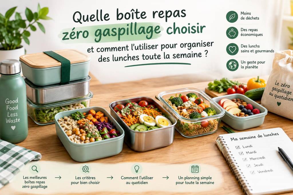 Quelle boîte repas zéro gaspillage choisir et comment l'utiliser pour organiser des lunches toute la semaine