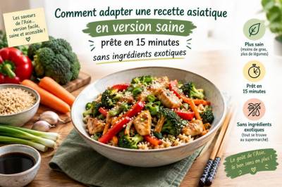Comment adapter une recette asiatique en version saine prête en 15 minutes sans ingrédients exotiques